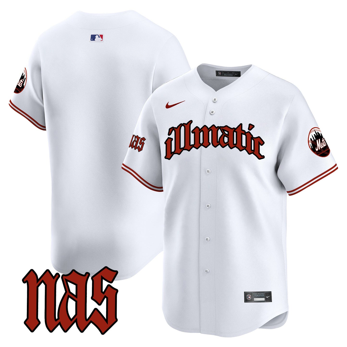 Mets Nas Illmatic Vapor Premier Limited Jersey - All Stitched