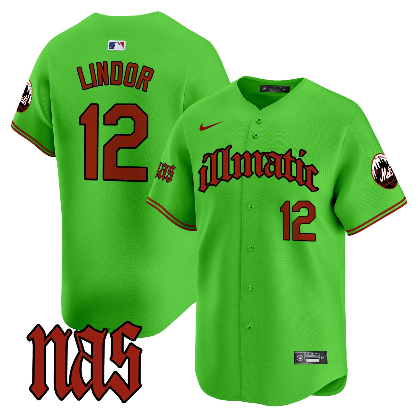 Mets Nas Illmatic Vapor Premier Limited Jersey - All Stitched