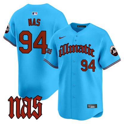 Mets Nas Illmatic Vapor Premier Limited Jersey - All Stitched