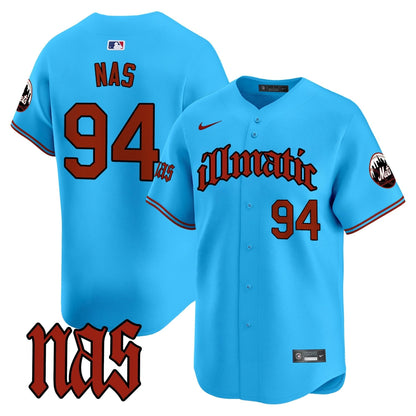 Mets Nas Illmatic Vapor Premier Limited Jersey - All Stitched