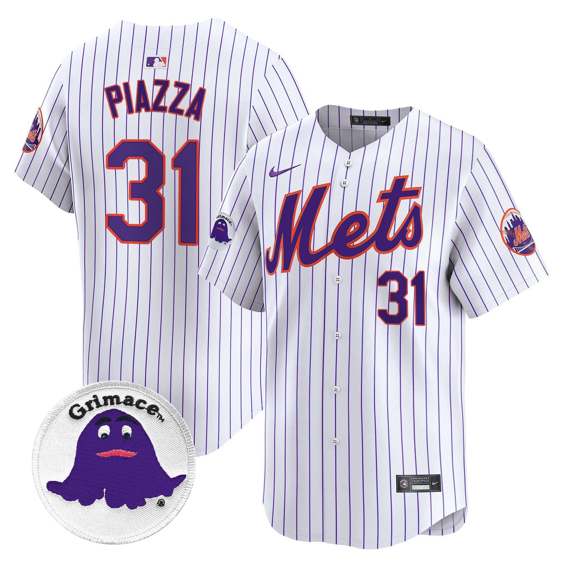 Men's Mets Grimace Vapor Premier Limited Jersey - All Stitched