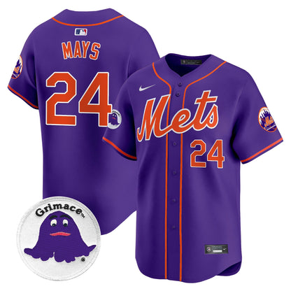 Men's Mets Grimace Vapor Premier Limited Jersey - All Stitched