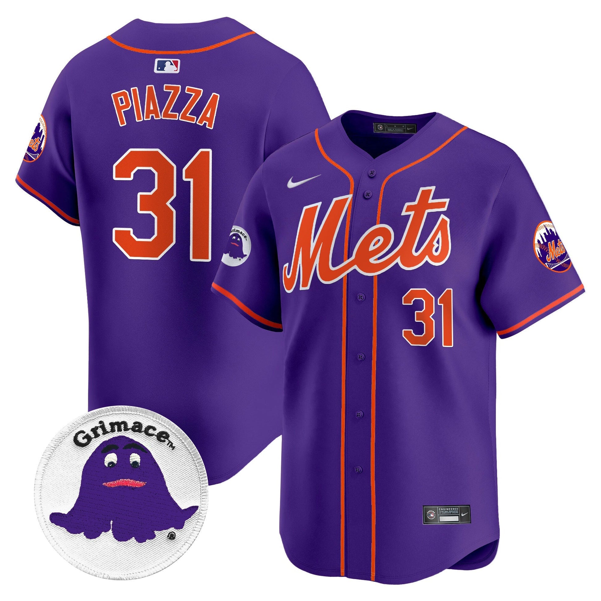 Men's Mets Grimace Vapor Premier Limited Jersey - All Stitched
