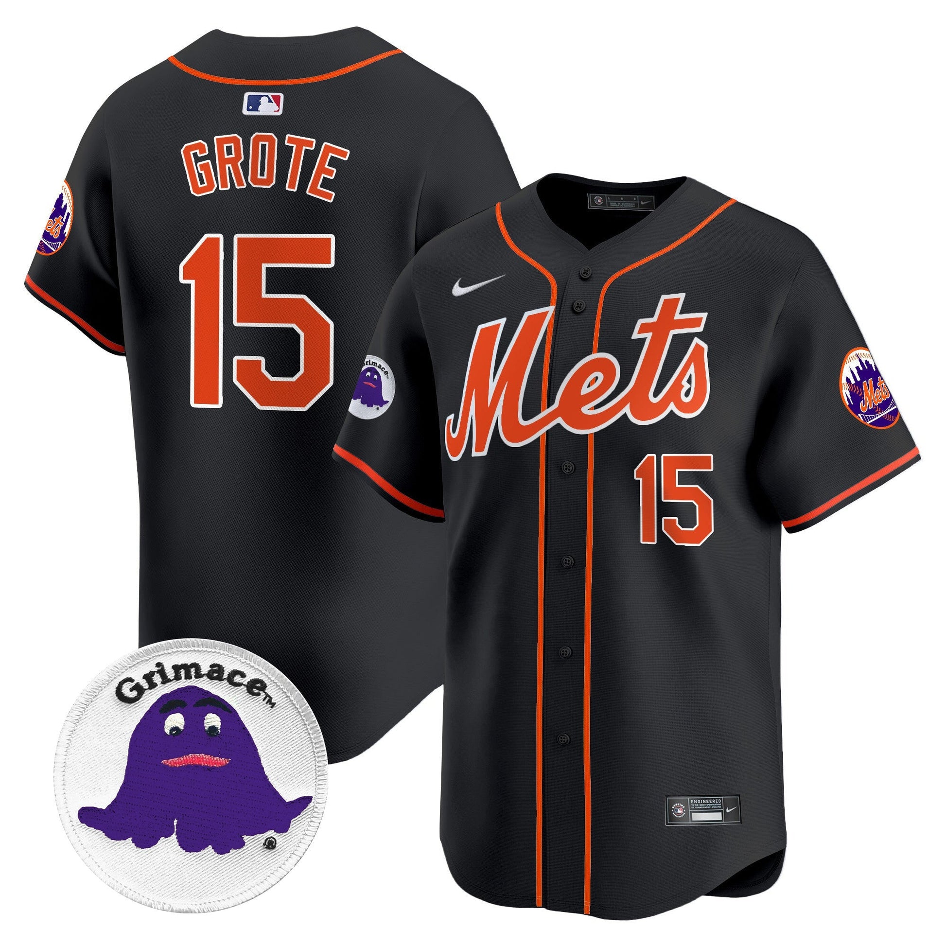 Men's Mets Grimace Vapor Premier Limited Jersey - All Stitched