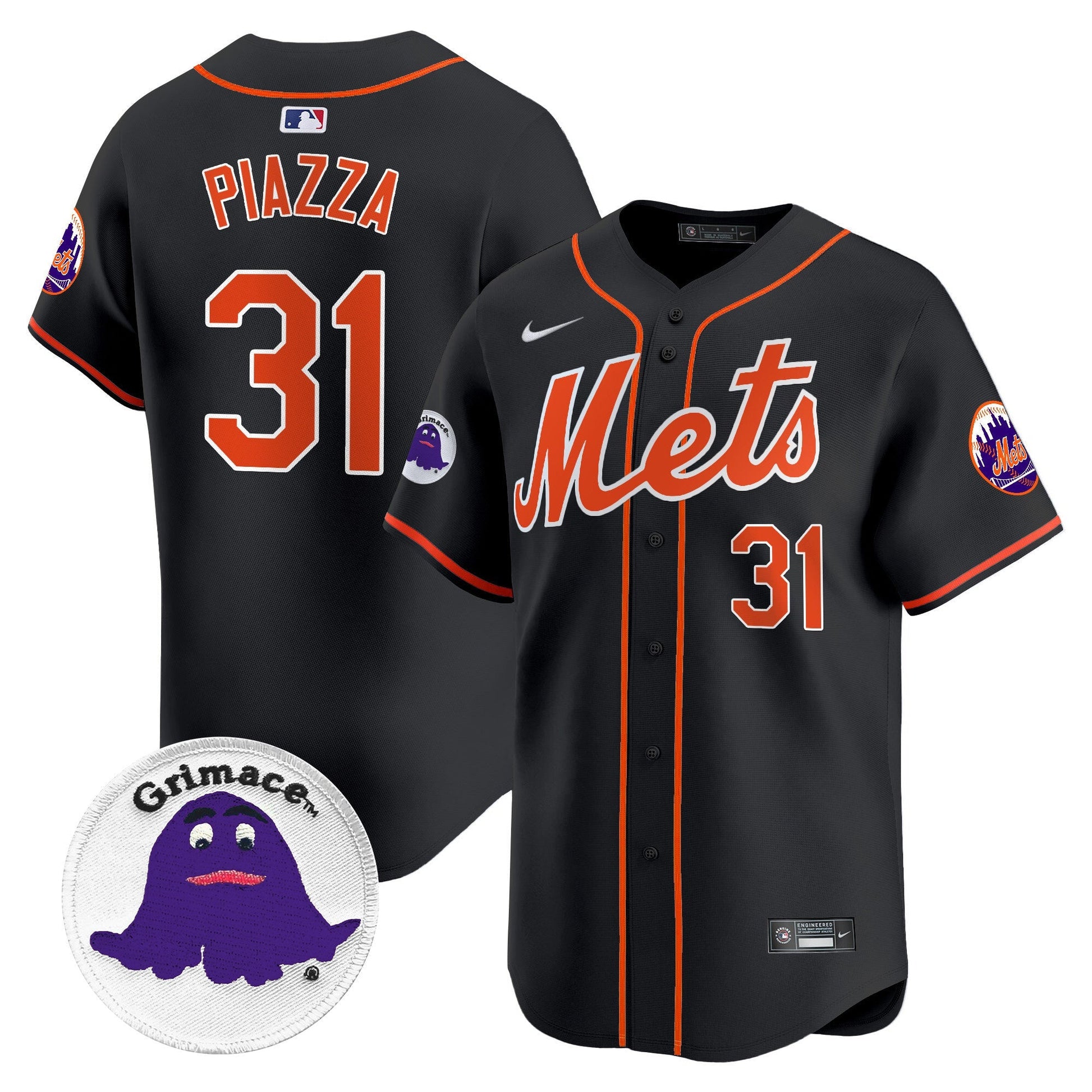 Men's Mets Grimace Vapor Premier Limited Jersey - All Stitched