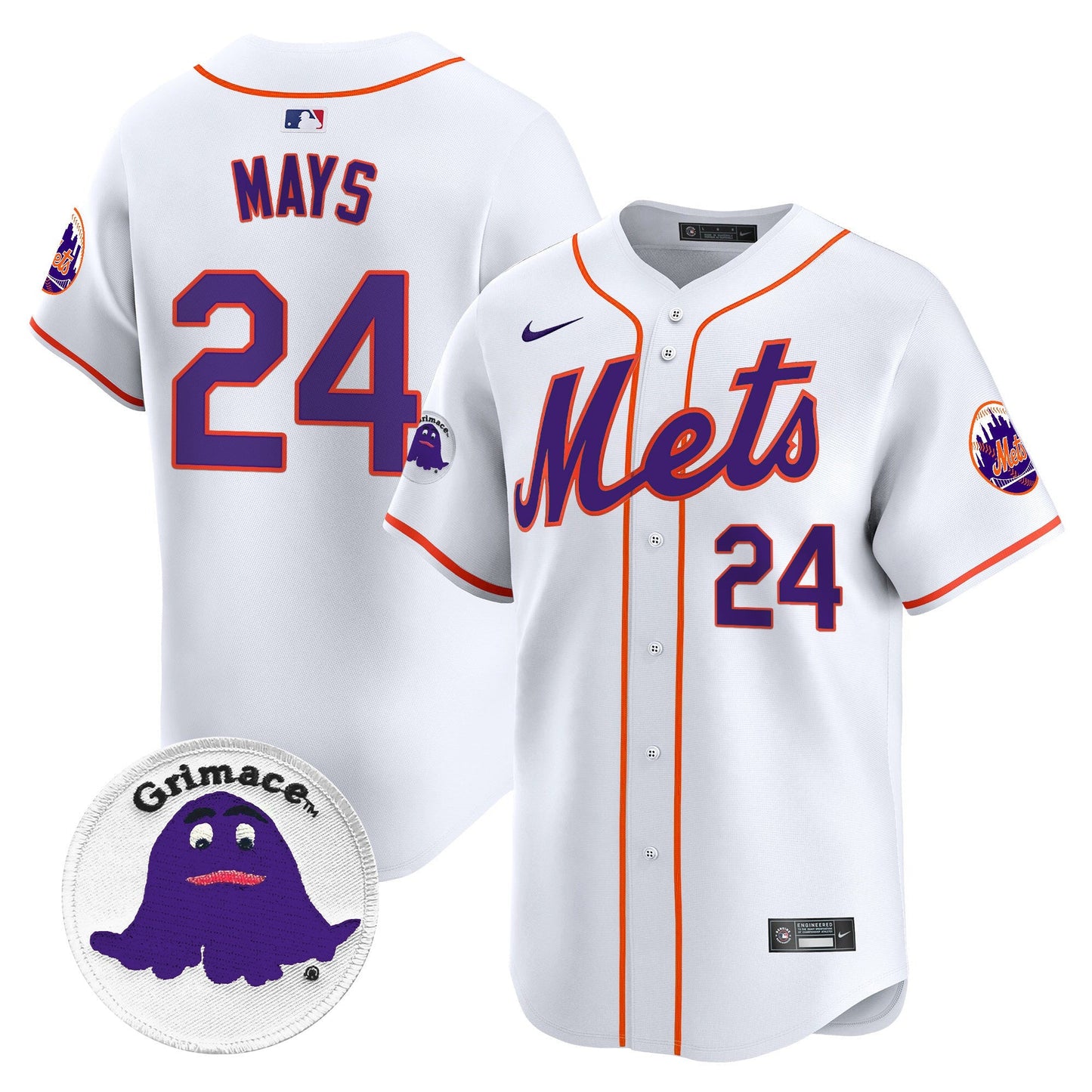 Men's Mets Grimace Vapor Premier Limited Jersey - All Stitched