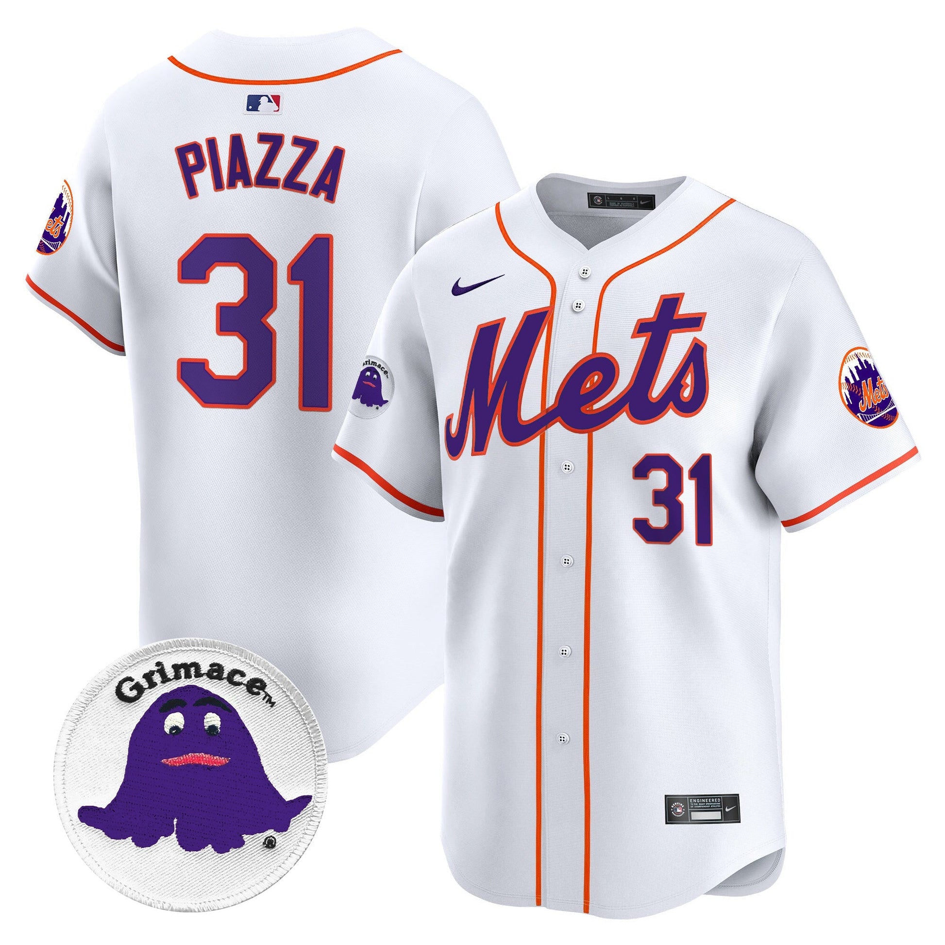 Men's Mets Grimace Vapor Premier Limited Jersey - All Stitched