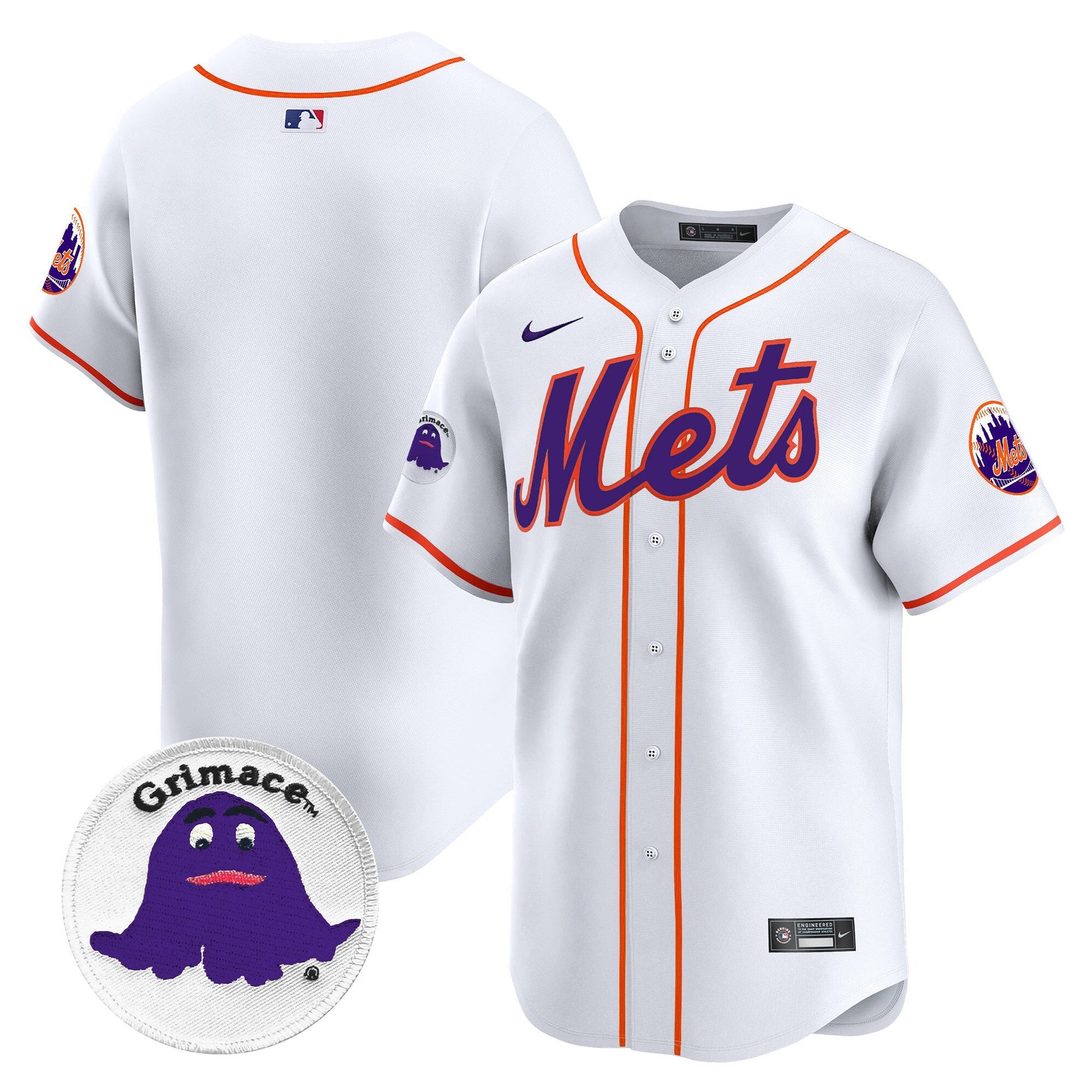 Men's Mets Grimace Vapor Premier Limited Jersey - All Stitched