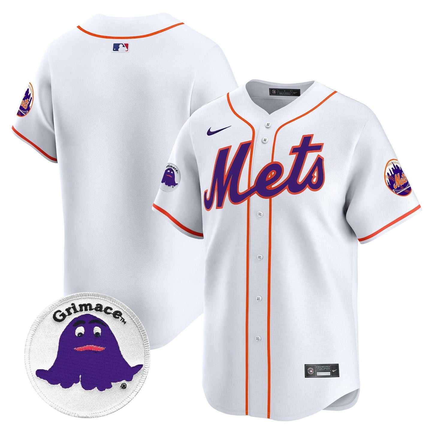 Men's Mets Grimace Vapor Premier Limited Jersey - All Stitched