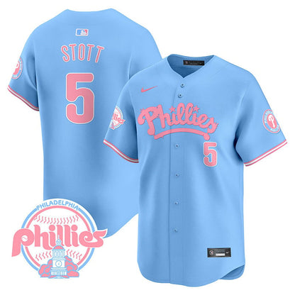 Phillies Bubblegum Pink Vapor Premier Limited Jersey - All Stitched