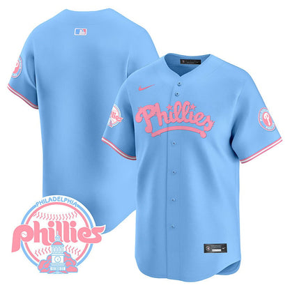 Phillies Bubblegum Pink Vapor Premier Limited Jersey - All Stitched