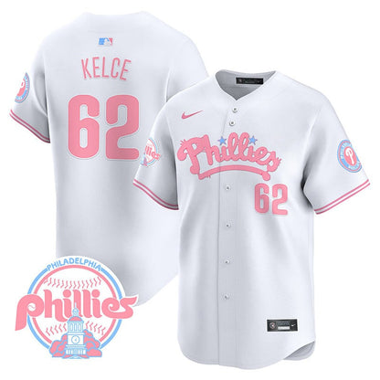 Phillies Bubblegum Pink Vapor Premier Limited Jersey - All Stitched