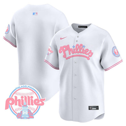 Phillies Bubblegum Pink Vapor Premier Limited Jersey - All Stitched