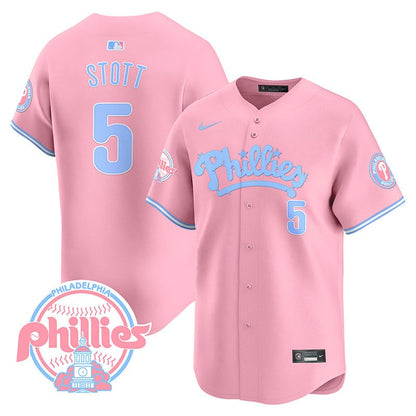 Phillies Bubblegum Pink Vapor Premier Limited Jersey - All Stitched