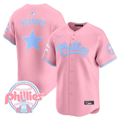 Phillies Bubblegum Pink Vapor Premier Limited Jersey - All Stitched