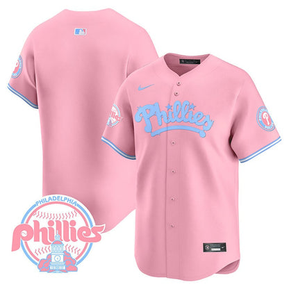 Phillies Bubblegum Pink Vapor Premier Limited Jersey - All Stitched