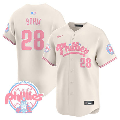 Phillies Bubblegum Pink Vapor Premier Limited Jersey - All Stitched