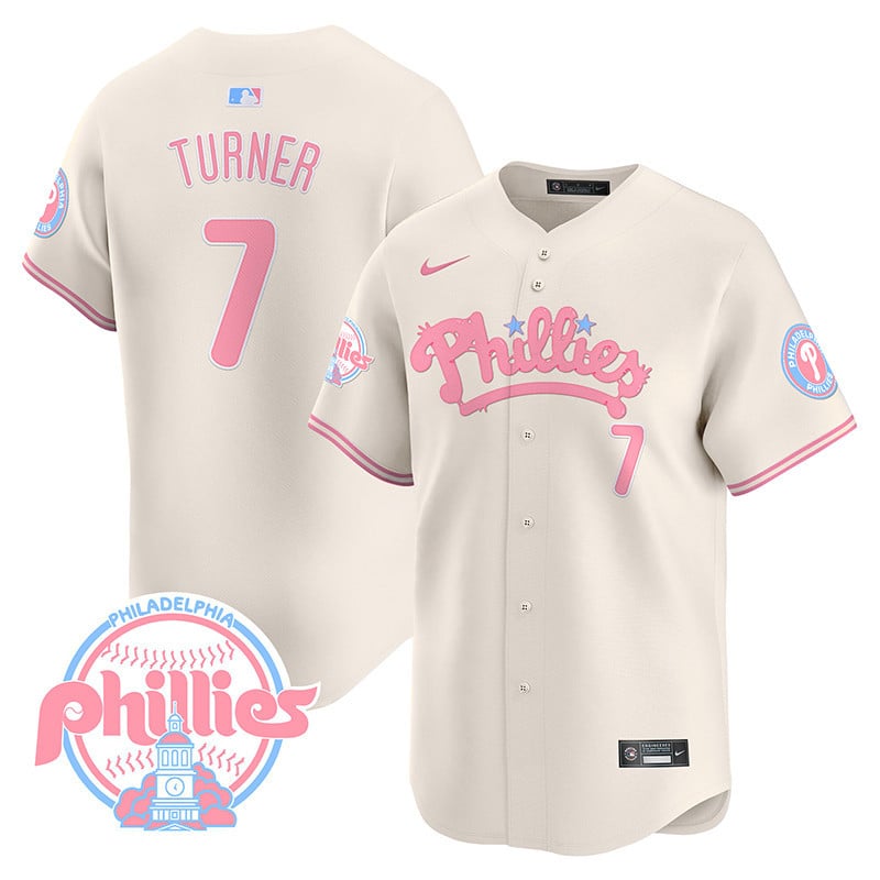 Phillies Bubblegum Pink Vapor Premier Limited Jersey - All Stitched