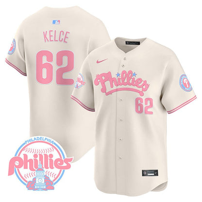 Phillies Bubblegum Pink Vapor Premier Limited Jersey - All Stitched