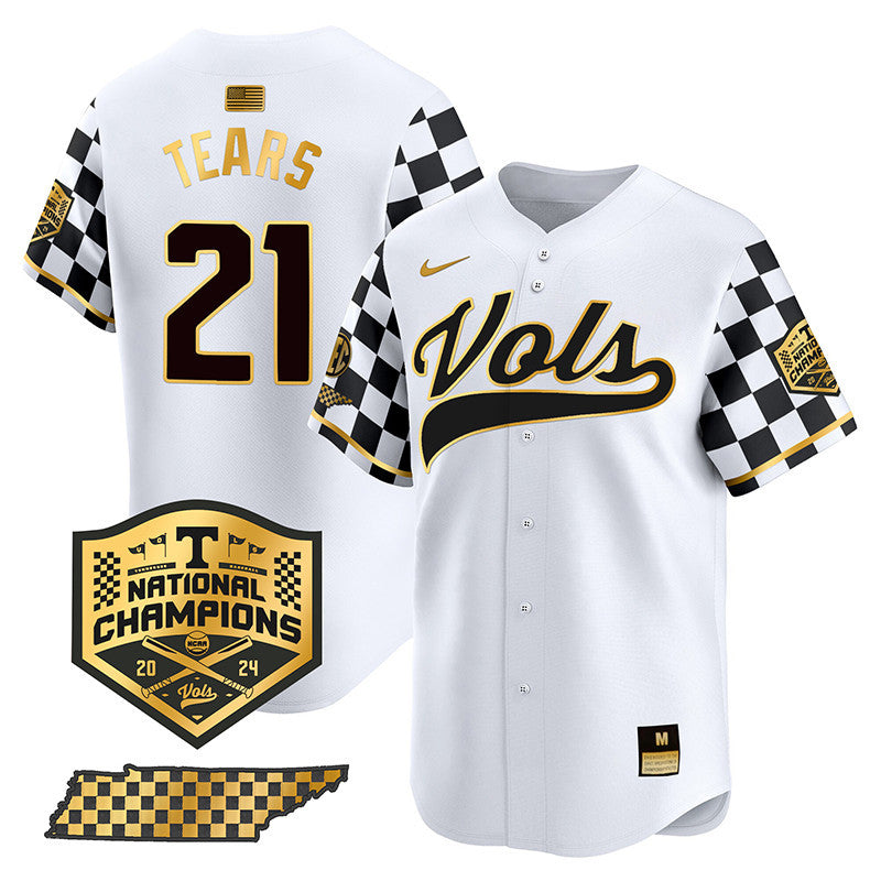 Tennessee Volunteers Checkerboard 2024 Champions Vapor Premier Limited Jersey - All Stitched