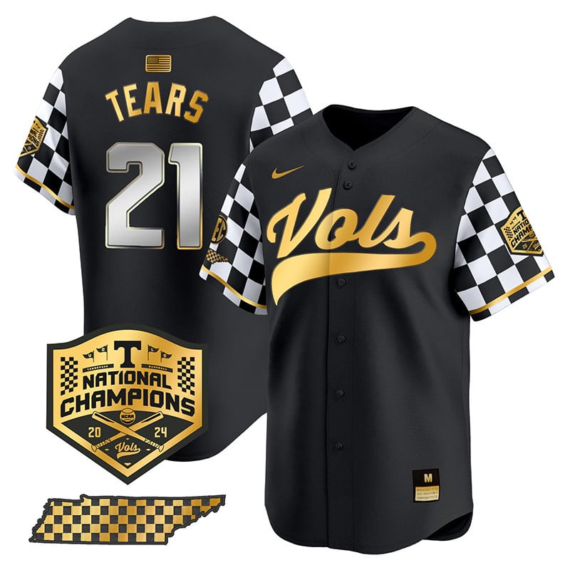 Tennessee Volunteers Checkerboard 2024 Champions Vapor Premier Limited Jersey - All Stitched