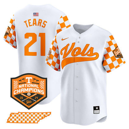 Tennessee Volunteers Checkerboard 2024 Champions Vapor Premier Limited Jersey - All Stitched