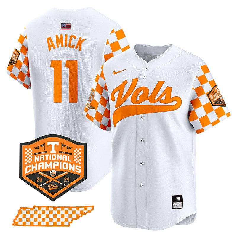 Tennessee Volunteers Checkerboard 2024 Champions Vapor Premier Limited Jersey - All Stitched