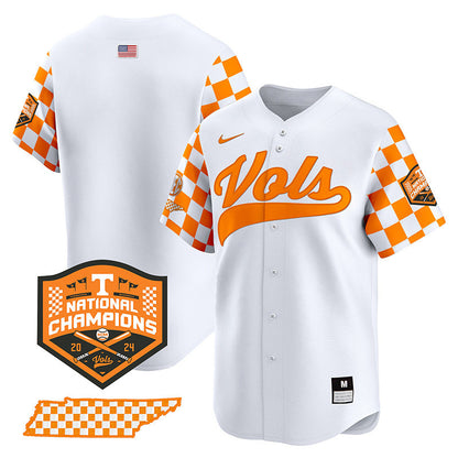 Tennessee Volunteers Checkerboard 2024 Champions Vapor Premier Limited Jersey - All Stitched