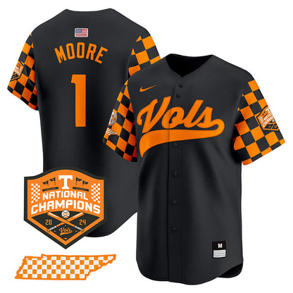 Tennessee Volunteers Checkerboard 2024 Champions Vapor Premier Limited Jersey - All Stitched