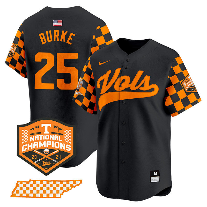 Tennessee Volunteers Checkerboard 2024 Champions Vapor Premier Limited Jersey - All Stitched