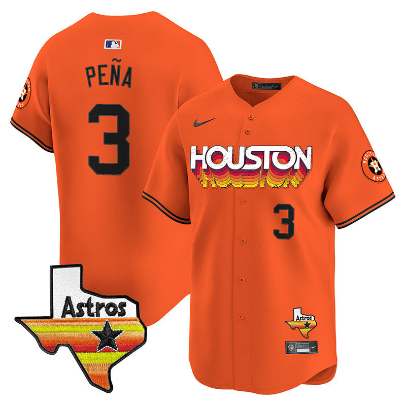 Astros Throwback Style Vapor Premier Limited Jersey - All Stitched