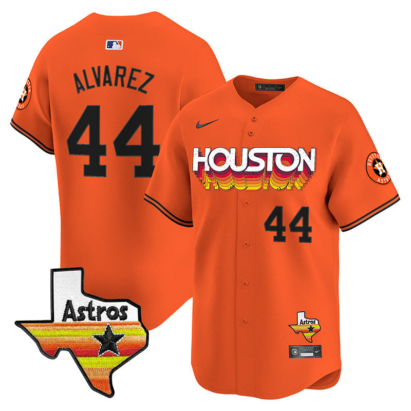 Astros Throwback Style Vapor Premier Limited Jersey - All Stitched