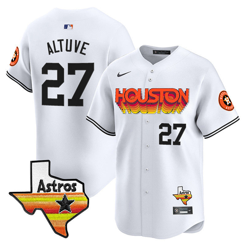 Astros Throwback Style Vapor Premier Limited Jersey - All Stitched