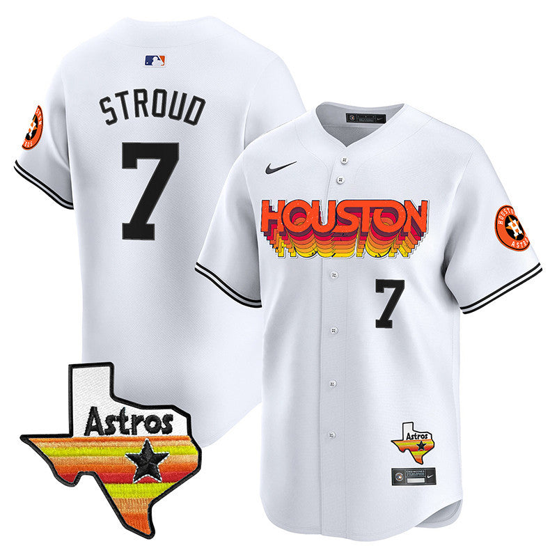 Astros Throwback Style Vapor Premier Limited Jersey - All Stitched