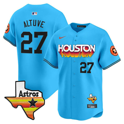 Astros Throwback Style Vapor Premier Limited Jersey - All Stitched