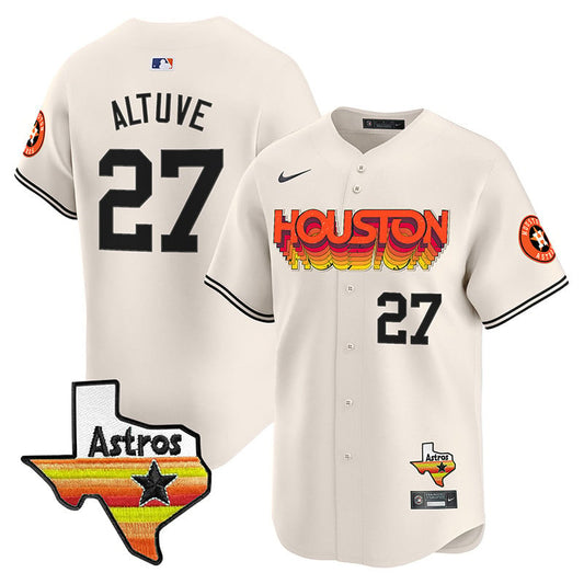 Astros Throwback Style Vapor Premier Limited Jersey - All Stitched