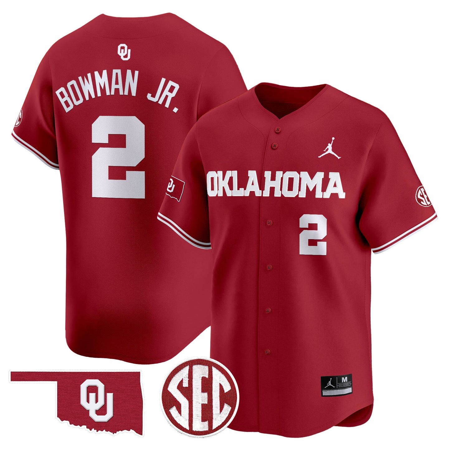 Oklahoma Sooners 2024 Vapor Premier Limited Jersey - SEC Patch - All Stitched