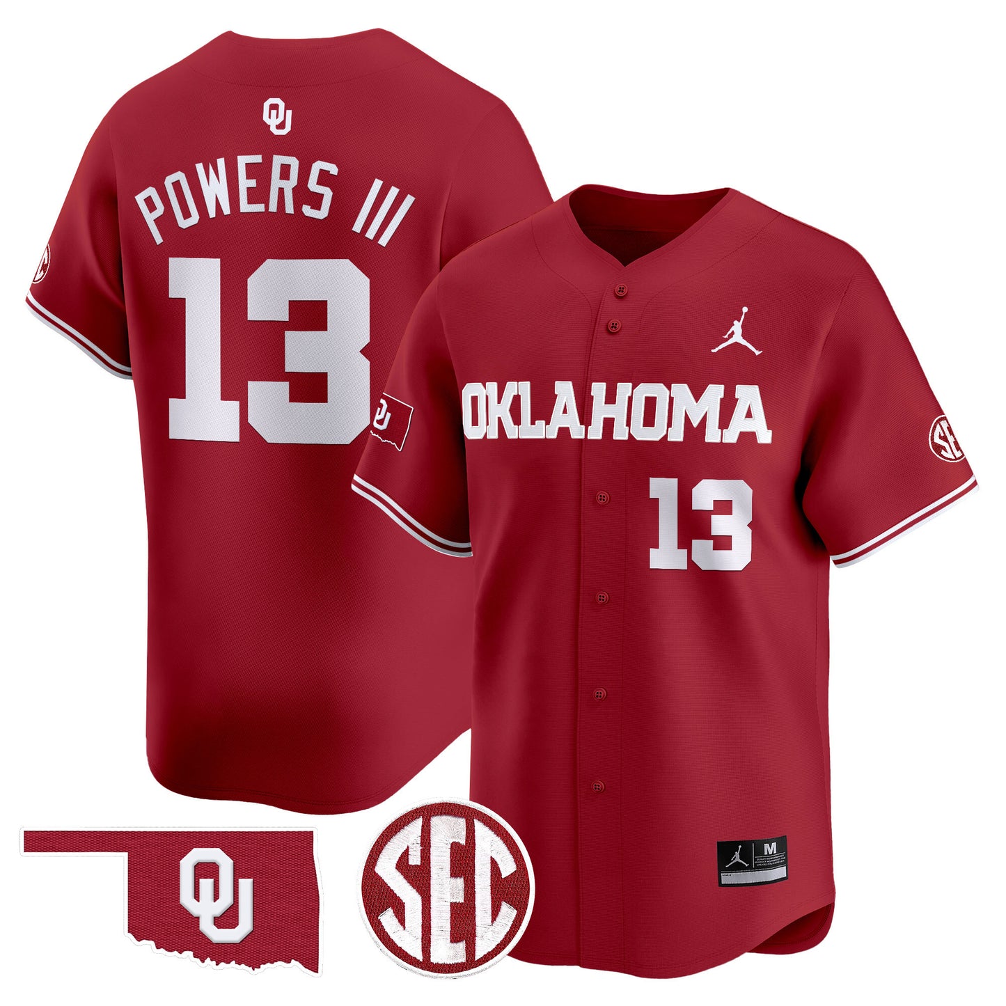 Oklahoma Sooners 2024 Vapor Premier Limited Jersey - SEC Patch - All Stitched