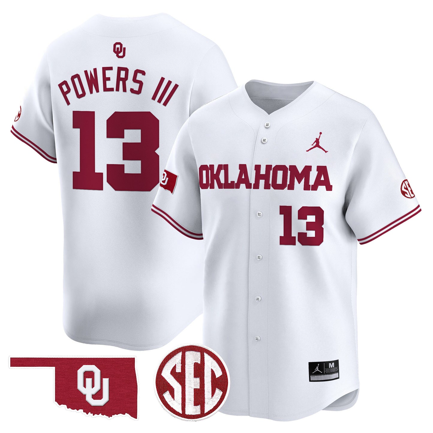 Oklahoma Sooners 2024 Vapor Premier Limited Jersey - SEC Patch - All Stitched