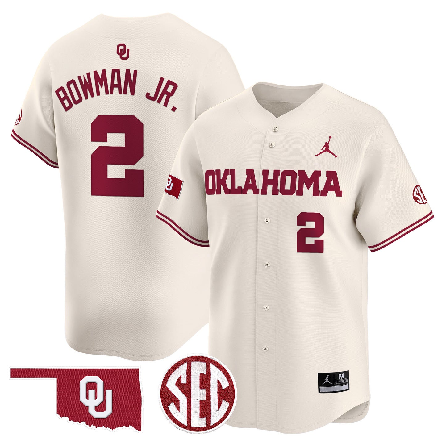 Oklahoma Sooners 2024 Vapor Premier Limited Jersey - SEC Patch - All Stitched