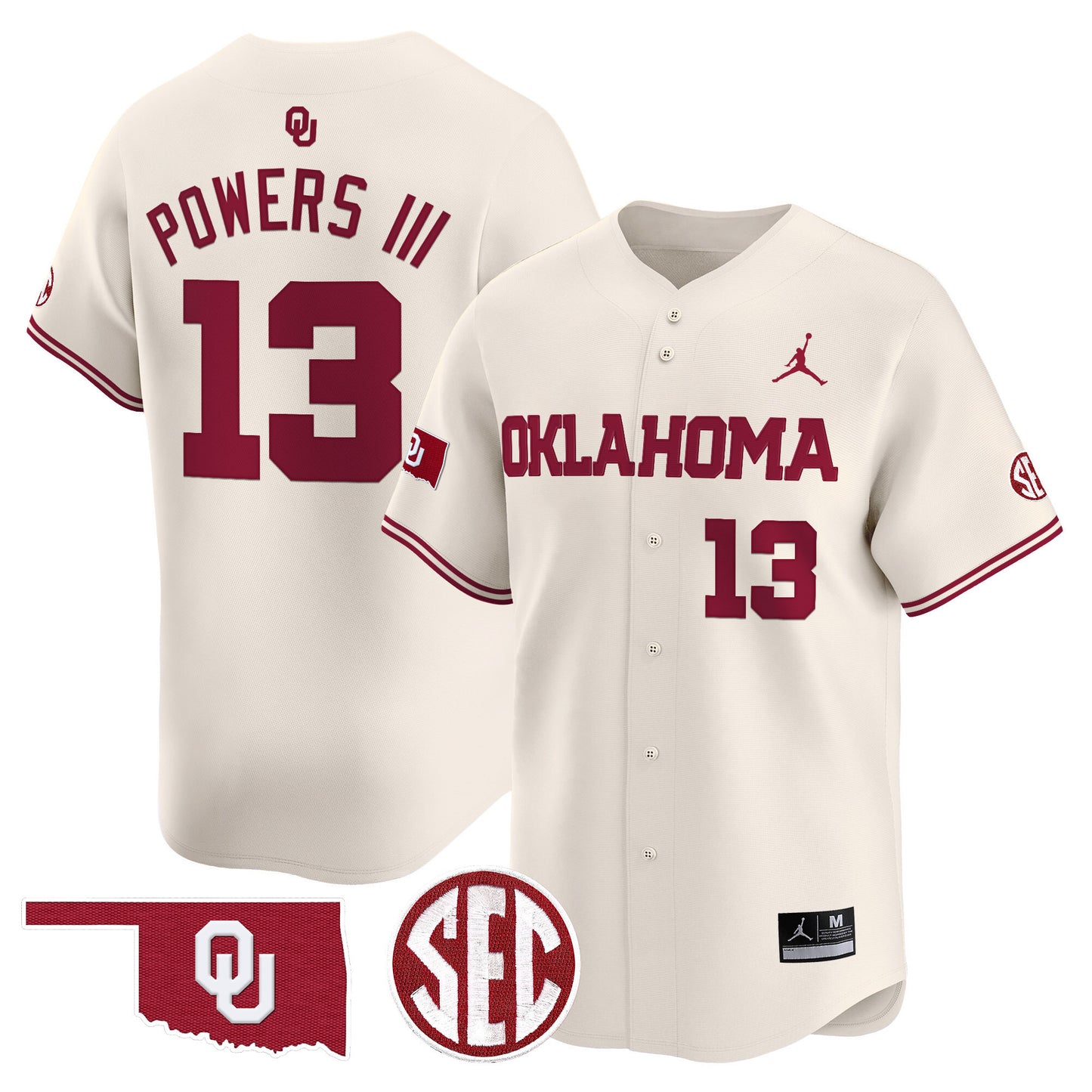 Oklahoma Sooners 2024 Vapor Premier Limited Jersey - SEC Patch - All Stitched