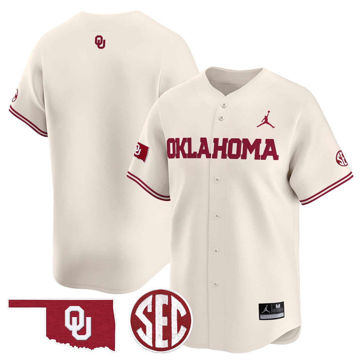 Oklahoma Sooners 2024 Vapor Premier Limited Jersey - SEC Patch - All Stitched