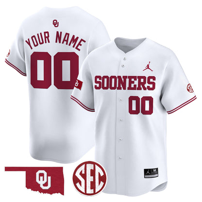 Oklahoma Sooners 2024 Vapor Premier Limited Custom Jersey V2 - SEC Patch - All Stitched