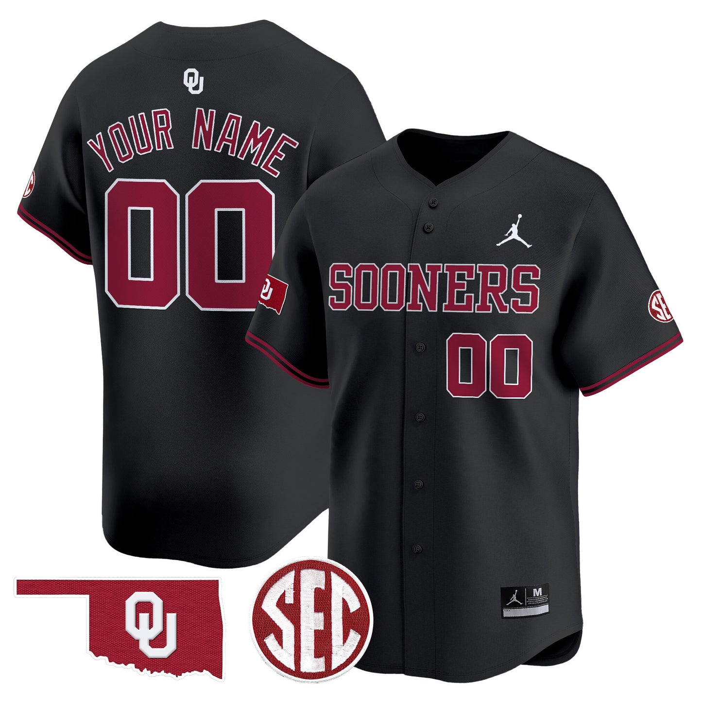 Oklahoma Sooners 2024 Vapor Premier Limited Custom Jersey V2 - SEC Patch - All Stitched