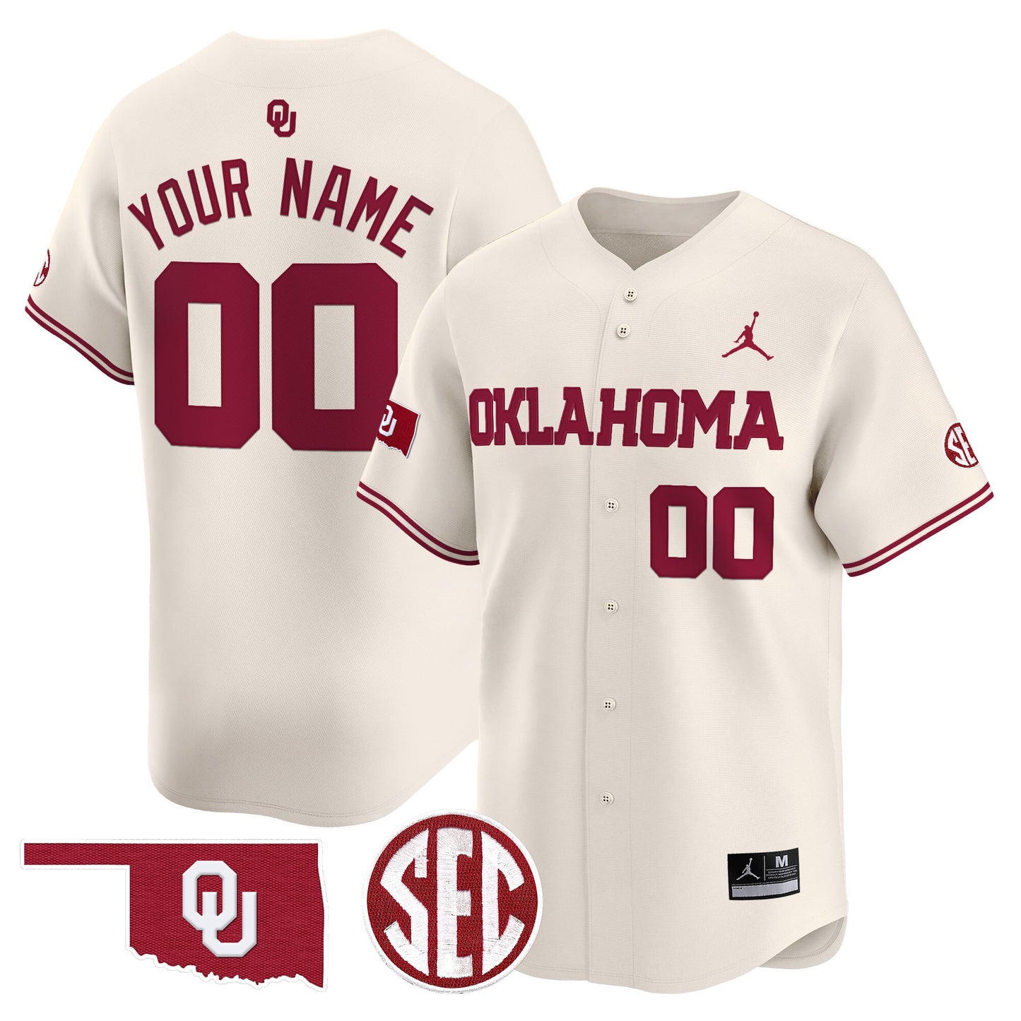 Oklahoma Sooners 2024 Vapor Premier Limited Custom Jersey - SEC Patch - All Stitched