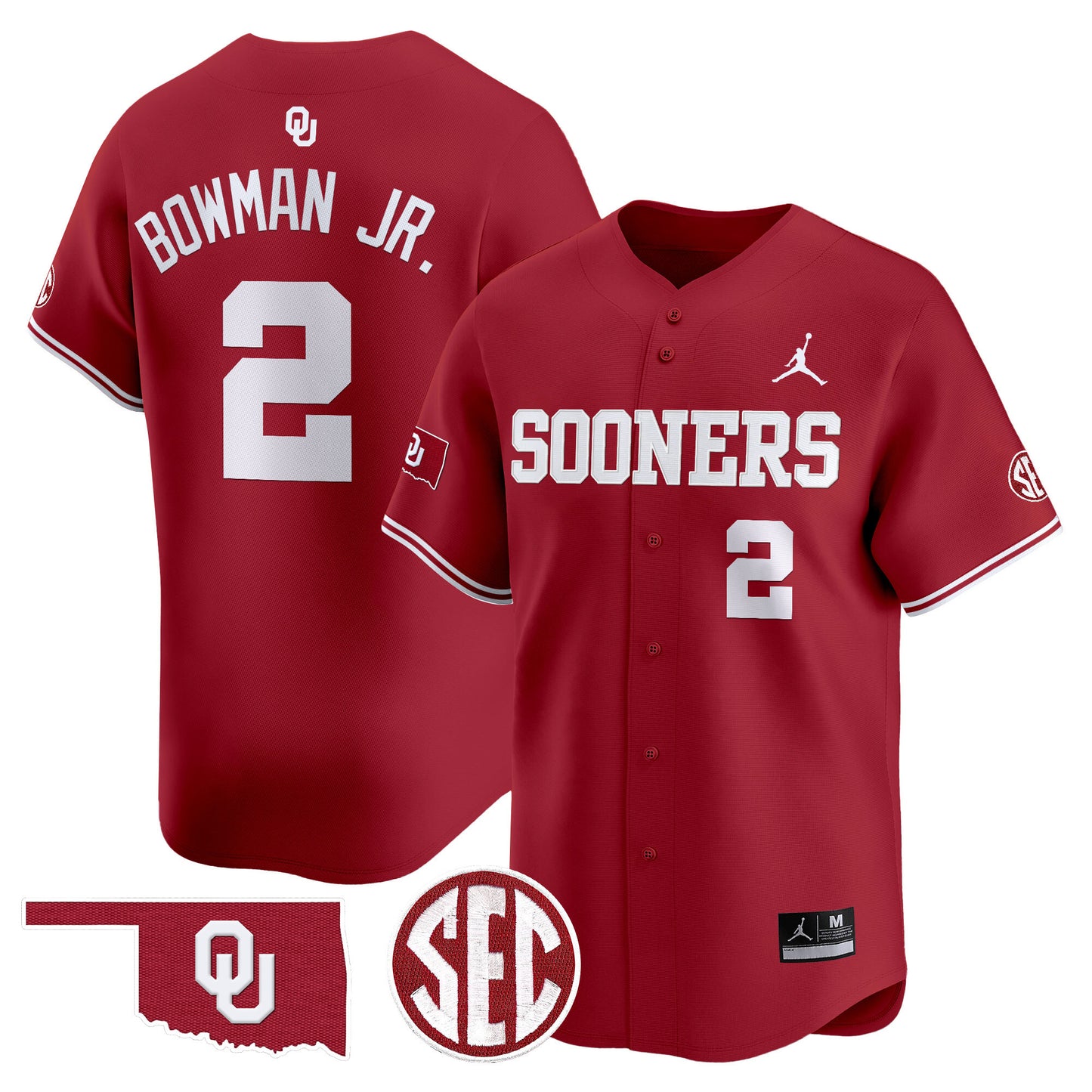 Oklahoma Sooners 2024 Vapor Premier Limited Jersey V2 - SEC Patch - All Stitched