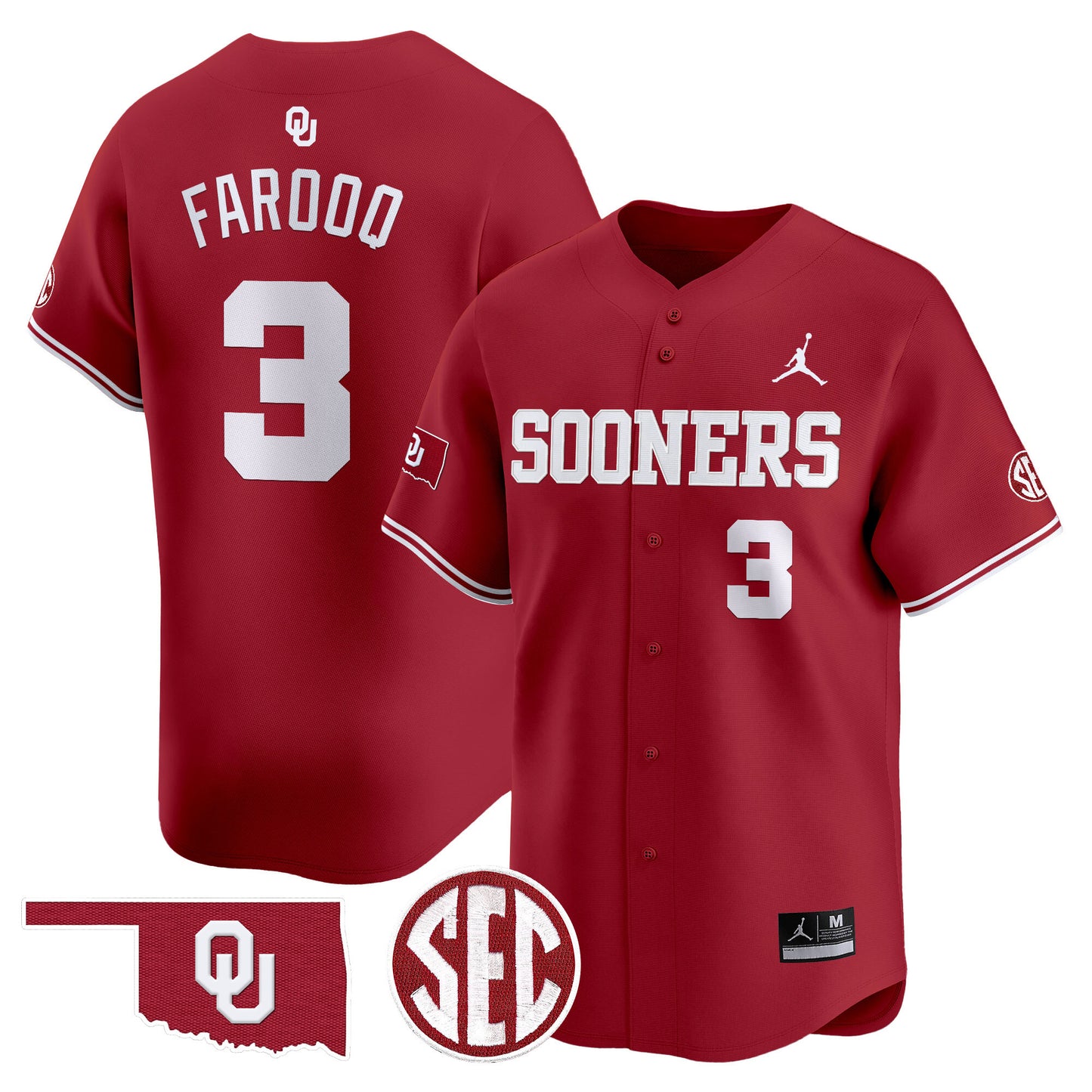 Oklahoma Sooners 2024 Vapor Premier Limited Jersey V2 - SEC Patch - All Stitched