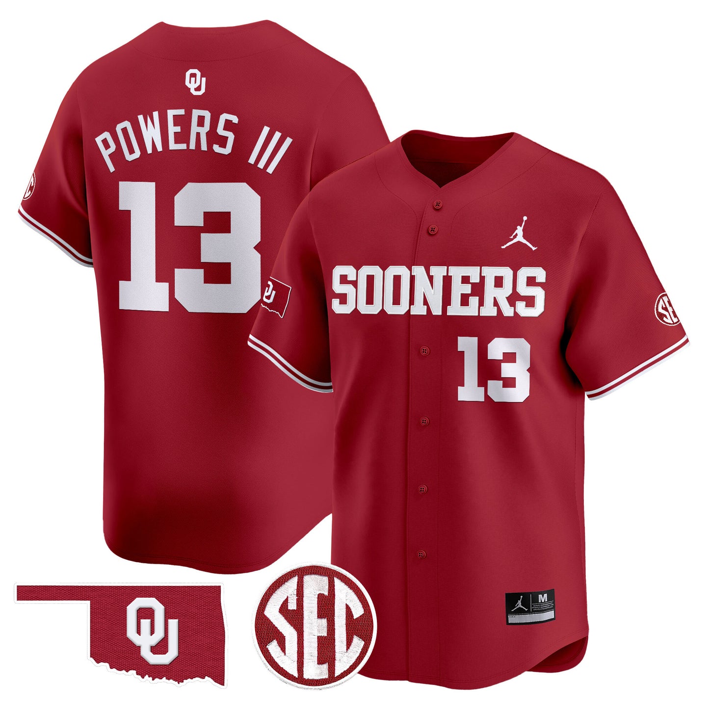 Oklahoma Sooners 2024 Vapor Premier Limited Jersey V2 - SEC Patch - All Stitched