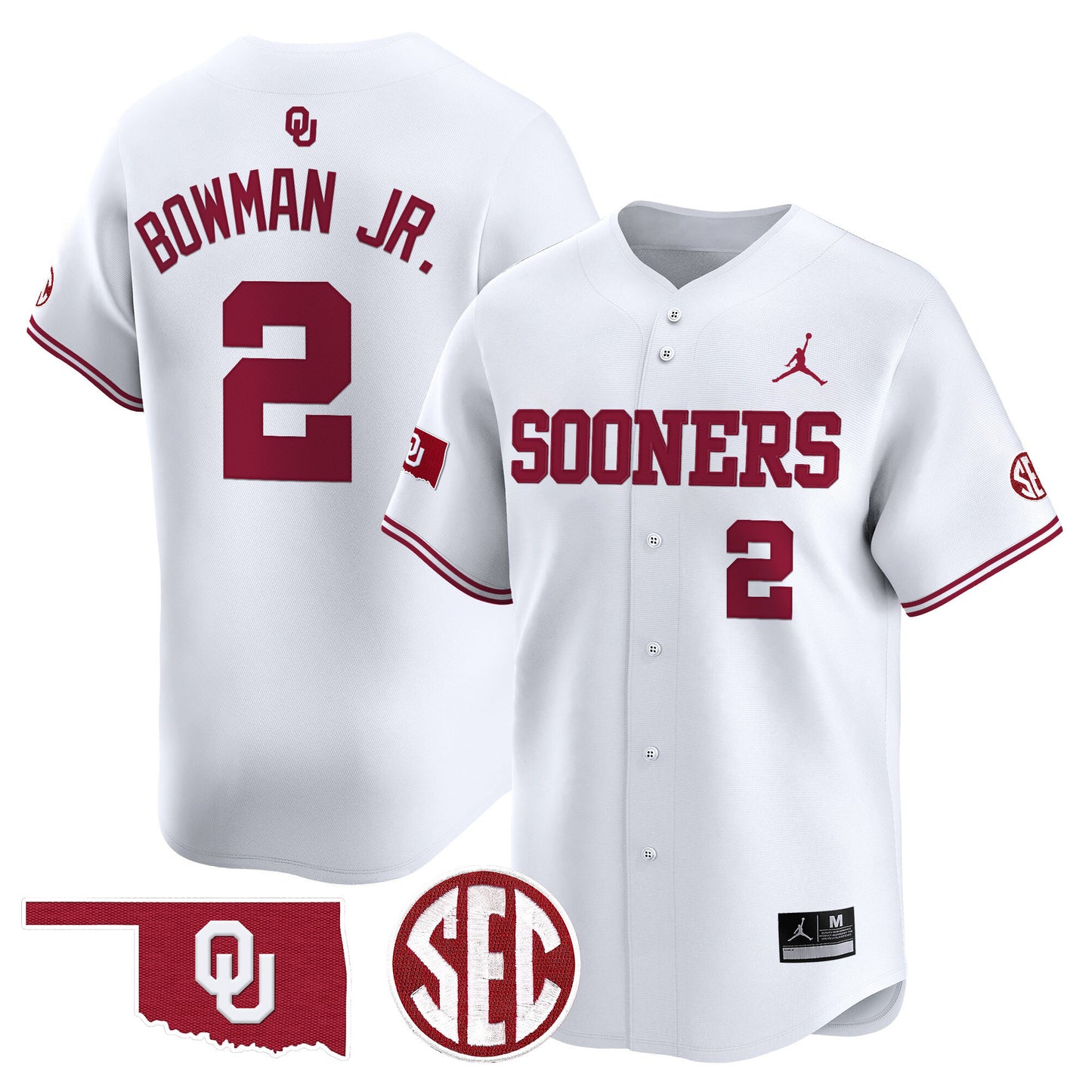 Oklahoma Sooners 2024 Vapor Premier Limited Jersey V2 - SEC Patch - All Stitched