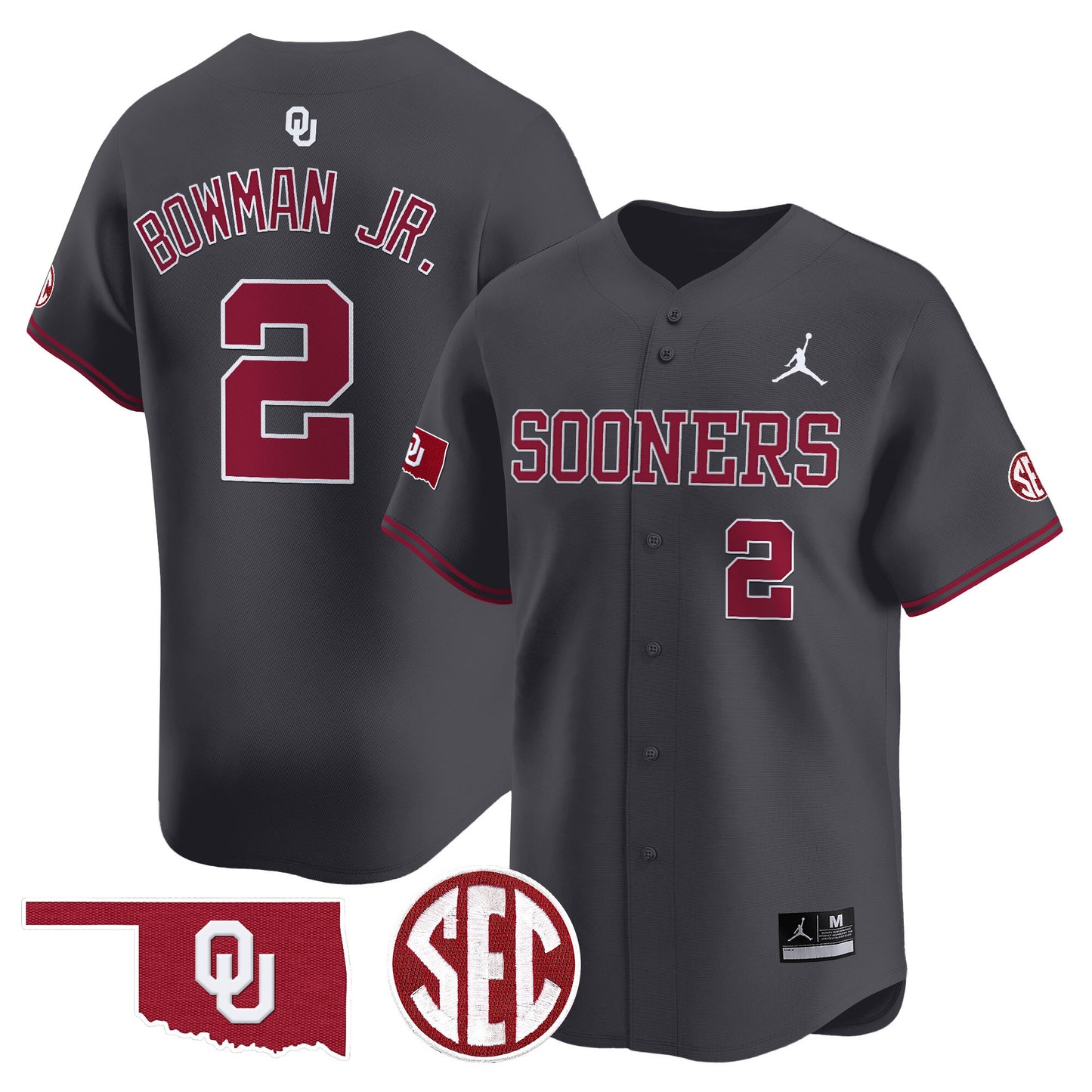 Oklahoma Sooners 2024 Vapor Premier Limited Jersey V2 - SEC Patch - All Stitched